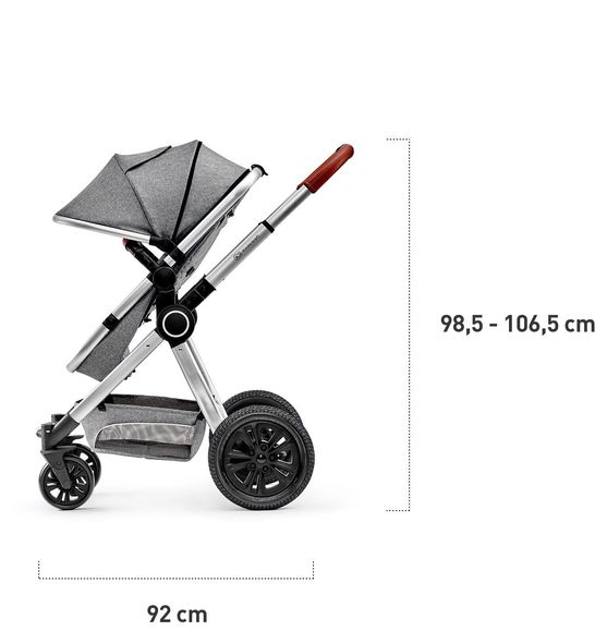 Купити Коляска дитяча 3 в 1 Kinderkraft Veo Black/Gray 16 990 грн недорого, дешево