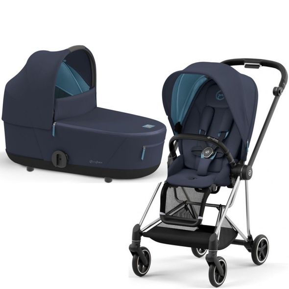 Купити Коляска дитяча 2 в 1 Cybex Mios Lux Dark Navy шасі Chrome Black 38 890 грн недорого, дешево