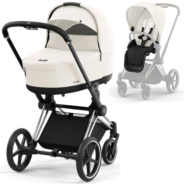 Купити Коляска дитяча 2 в 1 Cybex Priam Off White шасі Chrome Black 49 080 грн недорого, дешево