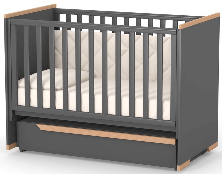 Купить Кроватка детская Верес Сиэтл темно-серая 5 490 грн недорого