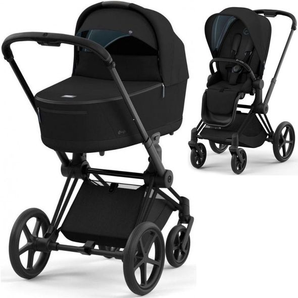 Купити Коляска дитяча 2 в 1 Cybex Priam Sepia Black шасі Matt Black 51 600 грн недорого, дешево