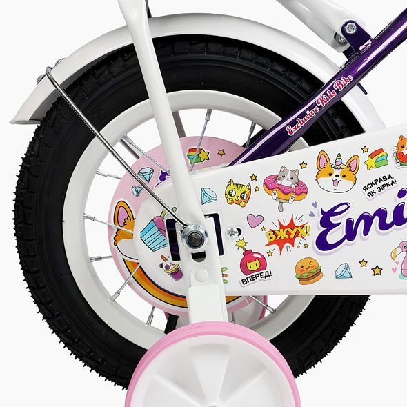 Купить Велосипед детский CORSO 12" Emily ML-62588 (вспомогательные колеса, корзинка, кресло для куклы) 3 368 грн недорого