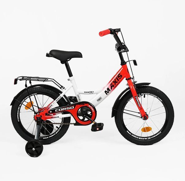 Купити Велосипед дитячий CORSO 16" Maxis MX-23965 (стальна рама, ручні гальма, допоміжні колеса) 3 324 грн недорого, дешево