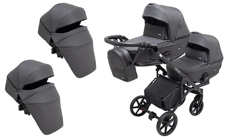 Купить Коляска 2 в 1 для двойни Bair Kiwi DUO Soft BKD-219-1 28 999 грн недорого