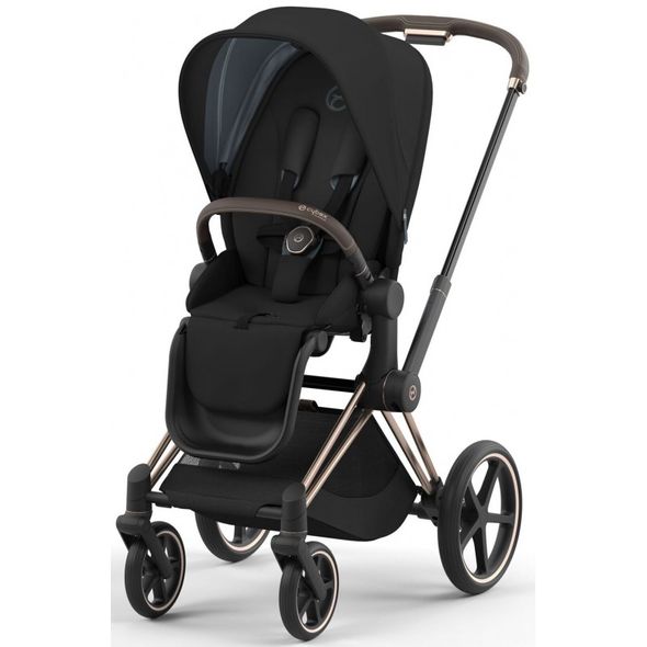 Купити Коляска дитяча 2 в 1 Cybex Priam Sepia Black шасі Rosegold 53 600 грн недорого, дешево