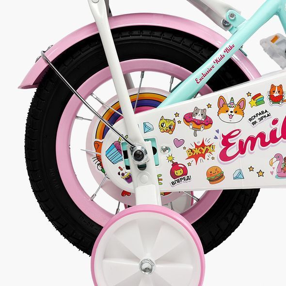 Купить Велосипед детский CORSO 12" Emily ML-42589 (вспомогательные колеса, корзинка, кресло для куклы) 3 368 грн недорого