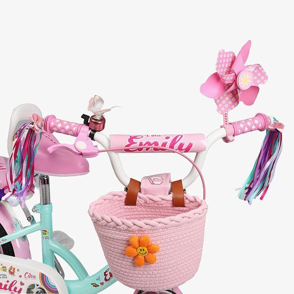 Купить Велосипед детский CORSO 12" Emily ML-42589 (вспомогательные колеса, корзинка, кресло для куклы) 3 368 грн недорого