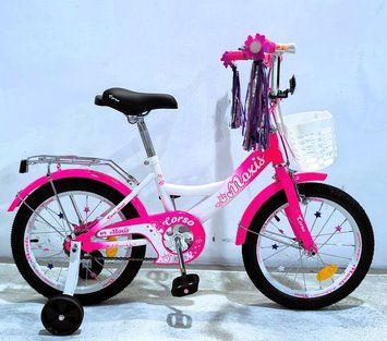 Купить Детский велосипед CORSO 16" Maxis MX-22908 (стальная рама, ручные томоза, дополнительные колеса) 3 416 грн недорого