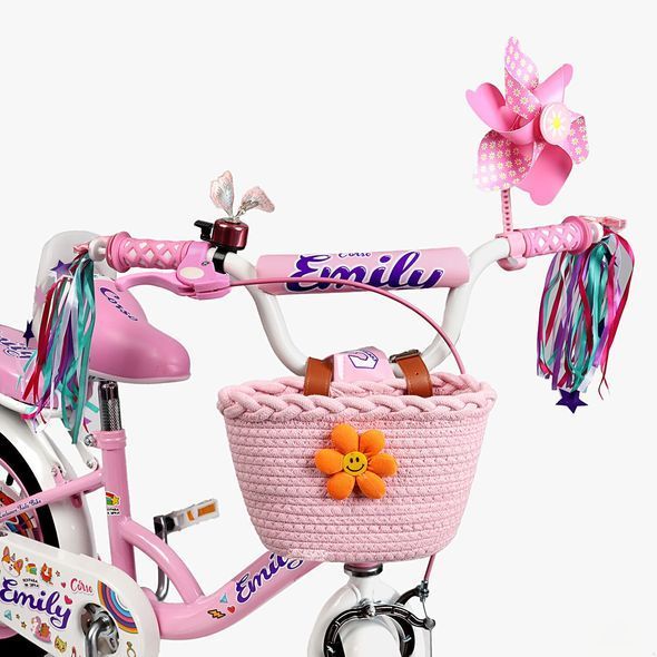 Купить Велосипед детский CORSO 12" Emily ML-15569 (вспомогательные колеса, корзинка, кресло для куклы) 3 368 грн недорого