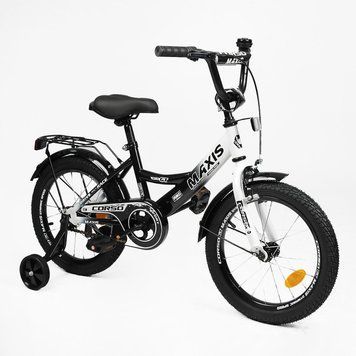 Купить Детский велосипед CORSO 16" Maxis MX-60711 (стальная рама, ручные томоза, дополнительные колеса) 3 324 грн недорого