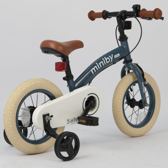 Купить Велосипед-беговел 3 в 1 Qplay Miniby 12" Grey-Blue 4 799 грн недорого