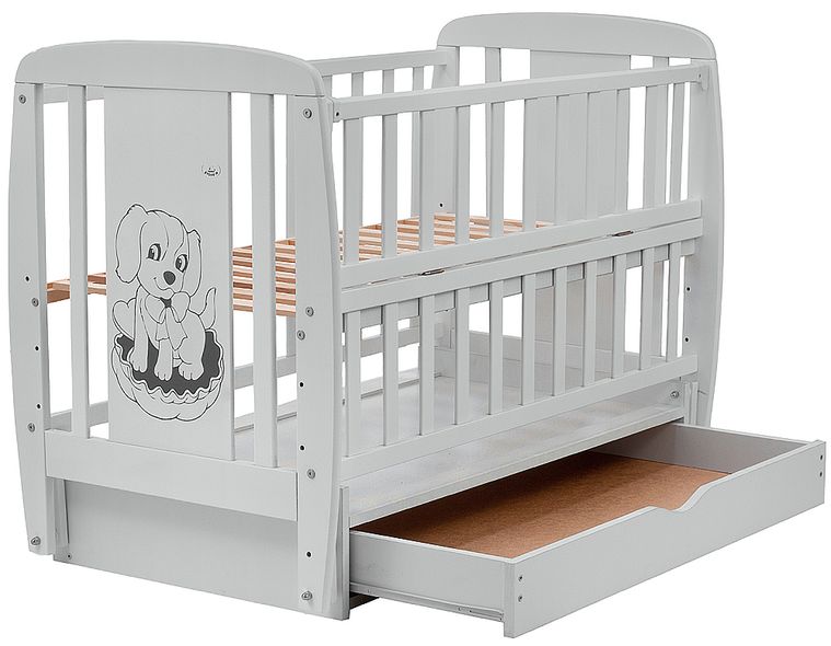 Купити Ліжко Babyroom Собачка 2 (маятник, шухляда, відкидна боковина) DSMYO-3 4 978 грн недорого, дешево