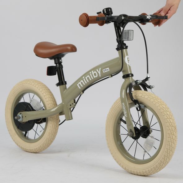 Купить Велосипед-беговел 3 в 1 Qplay Miniby 12" Grey-Green 4 799 грн недорого