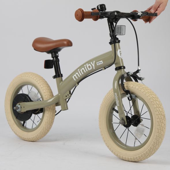 Купить Велосипед-беговел 3 в 1 Qplay Miniby 12" Grey-Green 4 799 грн недорого