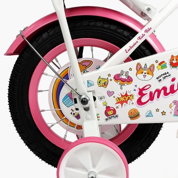 Купити Велосипед дитячий CORSO 14" Emily ML-13065 (допоміжні колеса, корзинка, крісло для ляльки) 3 537 грн недорого, дешево