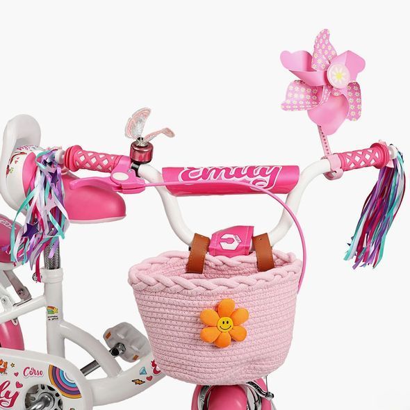 Купити Велосипед дитячий CORSO 14" Emily ML-13065 (допоміжні колеса, корзинка, крісло для ляльки) 3 537 грн недорого, дешево