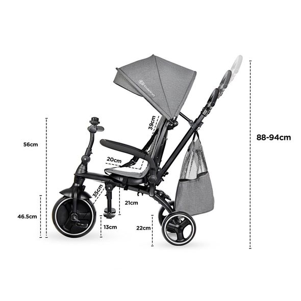 Купити Триколісний велосипед Kinderkraft Jazz Grey 6 290 грн недорого, дешево