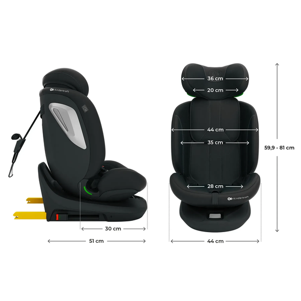 Автокресло Kinderkraft i-Grow 2 Plus i-Size Black