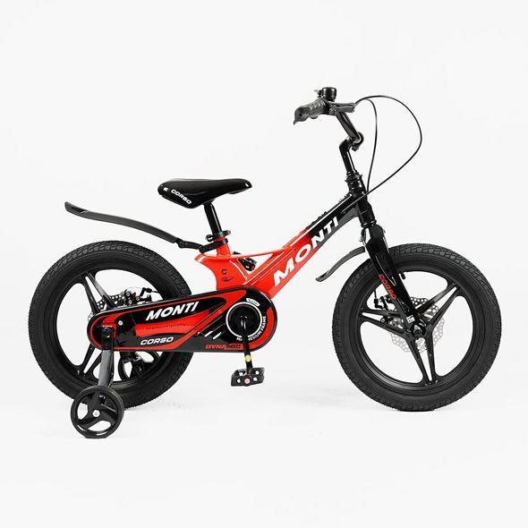 Купити Велосипед дитячий CORSO 16" Monti MT-16494 (магнієва рама, дискові гальма, допоміжні колеса) 4 519 грн недорого, дешево