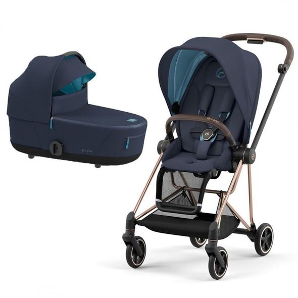 Купити Коляска дитяча 2 в 1 Cybex Mios Lux Dark Navy шасі Rosegold 39 890 грн недорого, дешево