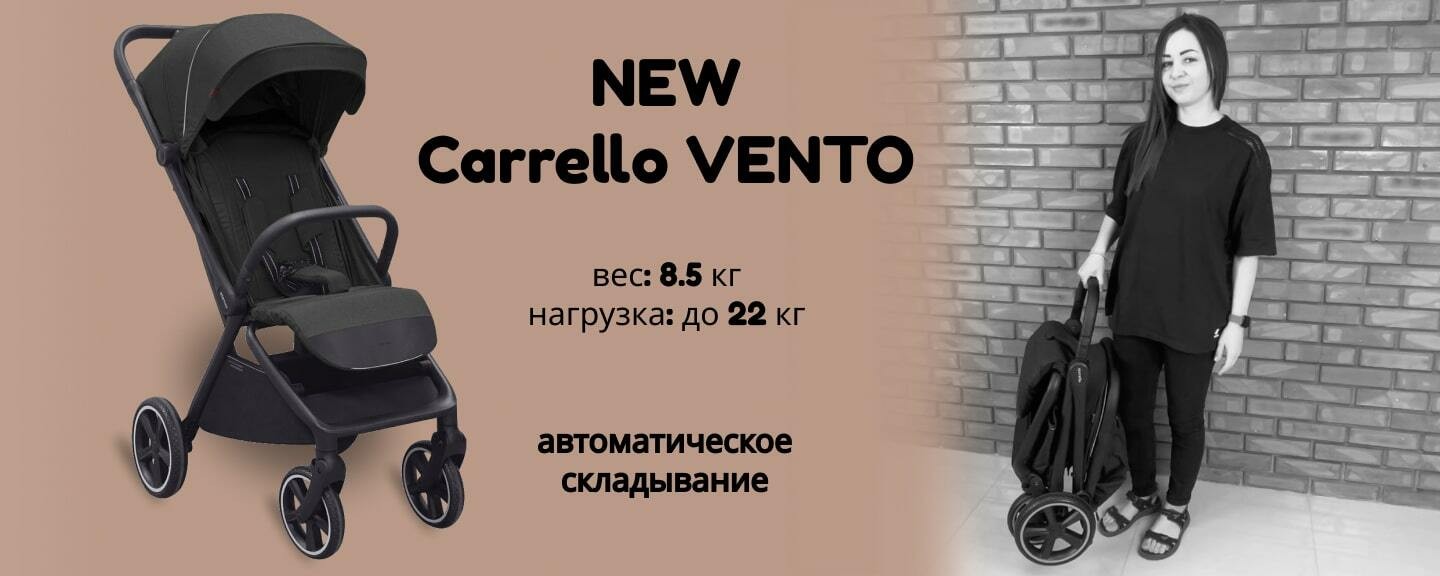 Новинка прогулянкова коляска Carrello Vento 2023
