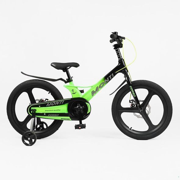 Купить Детский велосипед CORSO 20" Monti MT-20662 (магниева рама, дисковые томоза, дополнительные колеса) 6 127 грн недорого