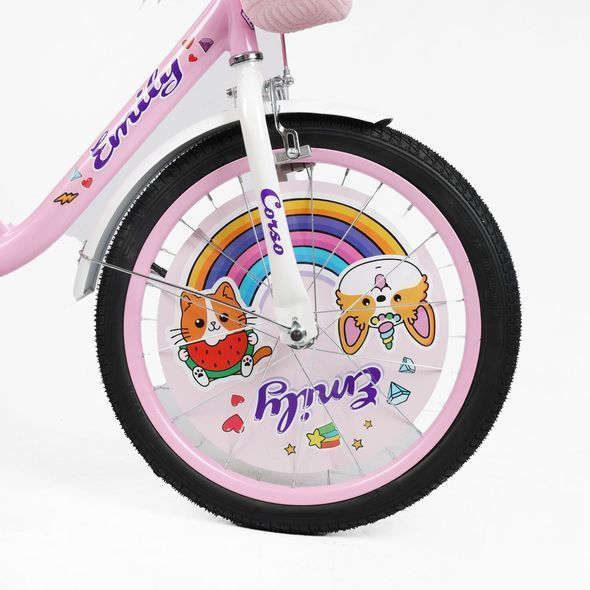 Купить Велосипед детский CORSO 20" Emily ML-64783 (вспомогательные колеса, корзинка, кресло для куклы) 4 498 грн недорого
