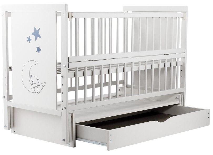Купити Ліжко Babyroom Ведмедик M-03 бук (маятник, ящик, відкидний бік) 4 936 грн недорого, дешево