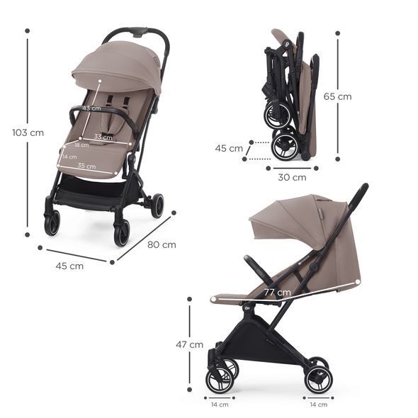 Купити Прогулянкова коляска Kinderkraft Indy 2 Calm Beige 6 790 грн недорого, дешево