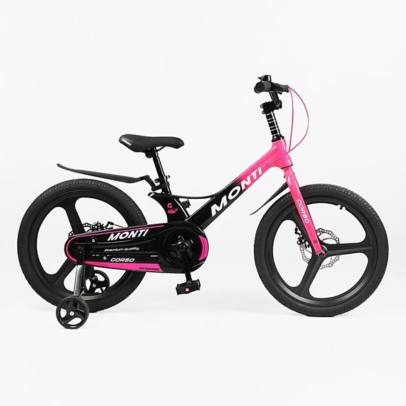 Купить Детский велосипед CORSO 20" Monti MT-20002 (магниева рама, дисковые томоза, дополнительные колеса) 6 127 грн недорого