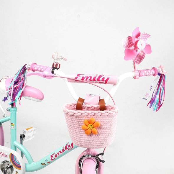 Купить Велосипед детский CORSO 20" Emily ML-20547 (вспомогательные колеса, корзинка, кресло для куклы) 4 498 грн недорого