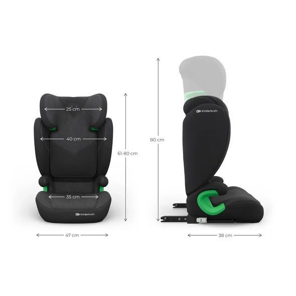 Купити Автокрісло Kinderkraft Junior Fix 2 Plus i-Size Black 4 790 грн недорого, дешево