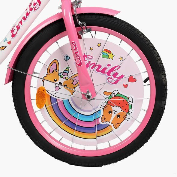 Купить Велосипед детский CORSO 20" Emily ML-76599 (вспомогательные колеса, корзинка, кресло для куклы) 4 498 грн недорого