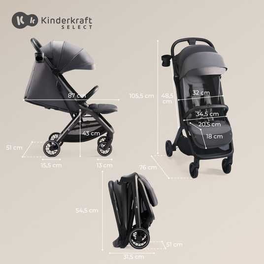ヒッポファミリークラブ　スタンダードSD06のみ ᐉ Прогулянкова коляска Kinderkraft Nubi 2 Cloudy Grey | Poteshki