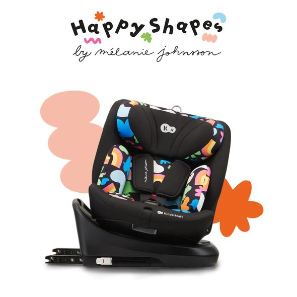 Автокрісло Kinderkraft i-Grow i-Size Happy Shapes