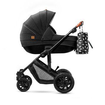Купити Коляска дитяча 2 в 1 Kinderkraft Prime Black + MommyBag 12 690 грн недорого, дешево