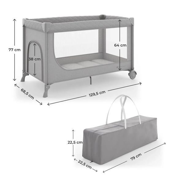 Купити Манеж дитячий Kinderkraft Leody Up Grey 4 890 грн недорого, дешево