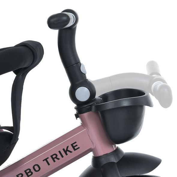 Купити Триколісний велосипед Turbo Trike MT 1001-1 Mauve Pink (поворотне сидіння, складне кермо, колеса PU) 3 350 грн недорого, дешево