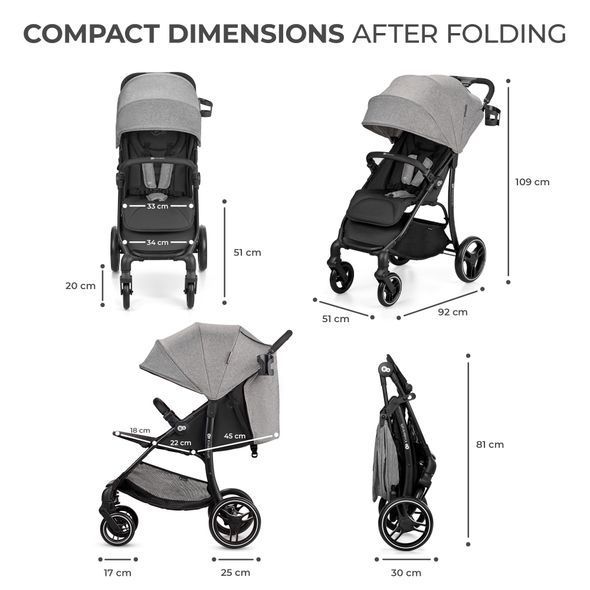 Купить Прогулочная коляска Kinderkraft Trig 2 Grey 5 090 грн недорого