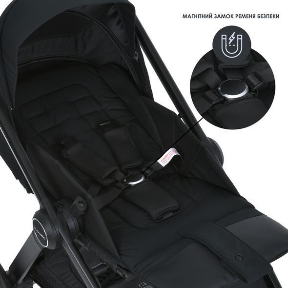 Купить Коляска 2 в 1 El Camino Genesis ME 1126 Jet Black 18 458 грн недорого