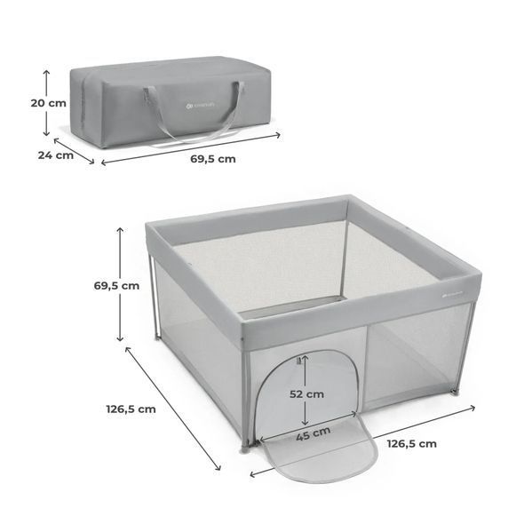 Купить Манеж Kinderkraft Ziki Grey 3 990 грн недорого