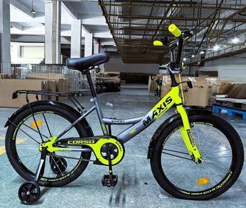 Купить Детский велосипед CORSO 20" Maxis MX-64033 (стальная рама, ручные томоза, дополнительные колеса) 4 063 грн недорого