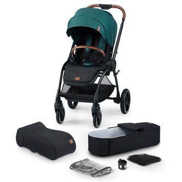 Купить Коляска 2 в 1 Kinderkraft Evolution Cocoon Midnight Green 9 390 грн недорого