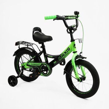 Купить Детский велосипед CORSO 14" Maxis MX-26939 (стальная рама, ручные томоза, дополнительные колеса) 3 042 грн недорого