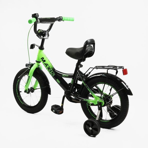 Купить Детский велосипед CORSO 14" Maxis MX-26939 (стальная рама, ручные томоза, дополнительные колеса) 3 042 грн недорого