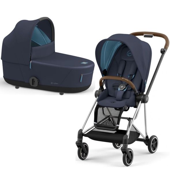 Купити Коляска дитяча 2 в 1 Cybex Mios Lux Dark Navy шасі Chrome Brown 39 589 грн недорого, дешево