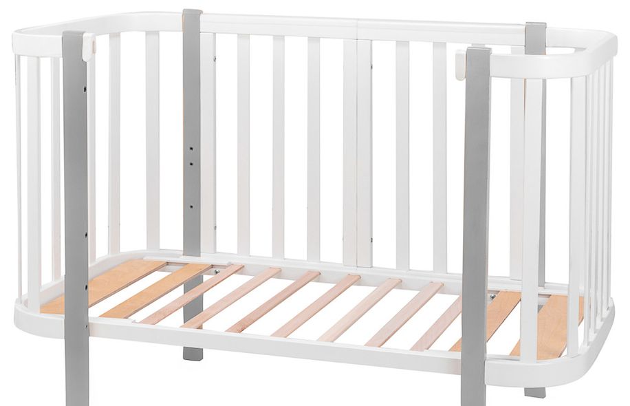 Купити Ліжко-трансформер Babyroom Місяць біле - сірий 4 899 грн недорого, дешево
