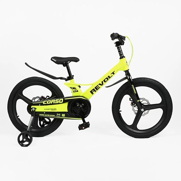 Купити Велосипед дитячий CORSO 20" Revolt RV-20699 (магнієва рама, дискові гальма, допоміжні колеса) 6 127 грн недорого, дешево