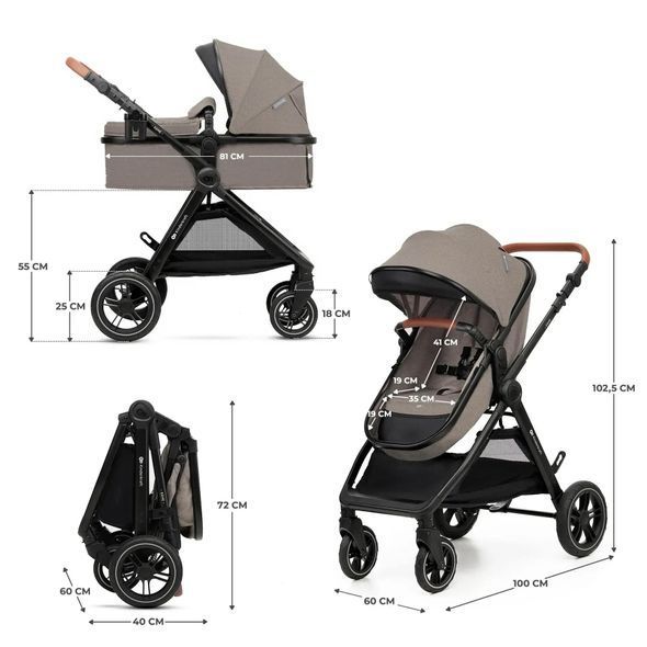 Купити Універсальна каляска 3 в 1 Kinderkraft Esme Pro Sand Beige 12 290 грн недорого, дешево