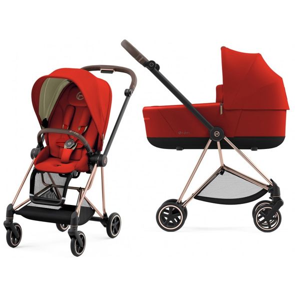 Купити Коляска дитяча 2 в 1 Cybex Mios Lux Autumn Gold шасі Rosegold 38 000 грн недорого, дешево